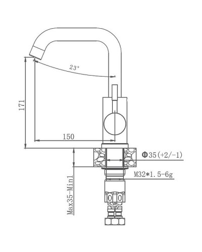 Смеситель для кухни Haiba HB72304-4 Нержавеющая сталь