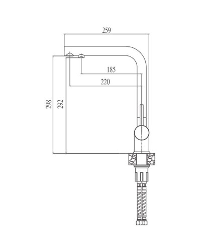 Смеситель для кухни Haiba HB70301 Нержавеющая сталь