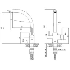 Смеситель для кухни Haiba HB70304 Нержавеющая сталь