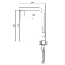 Смеситель для кухни Haiba HB70304-1 Нержавеющая сталь