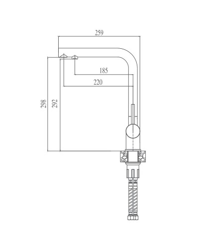 Смеситель для кухни Haiba HB70304-1 Нержавеющая сталь