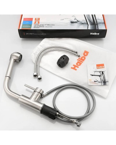 Смеситель для кухни Haiba HB70304-2 Нержавеющая сталь