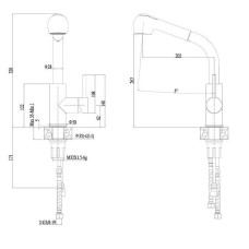 Смеситель для кухни Haiba HB70304-2 Нержавеющая сталь