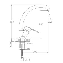 Смеситель для кухни Haiba HB4104-2 Хром