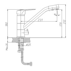 Смеситель для кухни Haiba HB4304 Хром