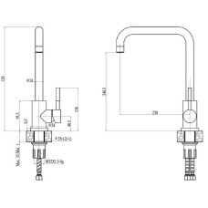 Смеситель для кухни Haiba HB70304-4 Нержавеющая сталь