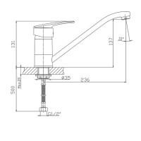 Смеситель для кухни Haiba HB4906 Хром