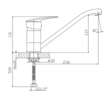 Смеситель для кухни Haiba HB4906 Хром