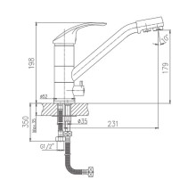Смеситель для кухни Haiba HB4321 Хром