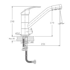 Смеситель для кухни Haiba HB4321-5 Сатин