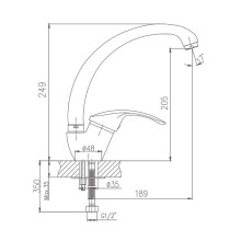 Смеситель для кухни Haiba HB4121 Хром