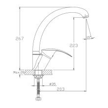Смеситель для кухни Haiba HB4121-2 Хром