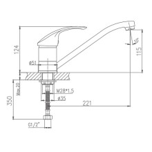 Смеситель для кухни Haiba HB4921 Хром