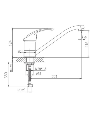 Смеситель для кухни Haiba HB4921 Хром