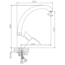Смеситель для кухни Haiba HB4101 Хром