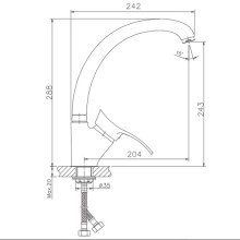 Смеситель для кухни Haiba HB4101-2 Хром