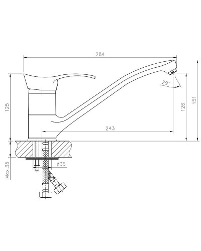 Смеситель для кухни Haiba HB4201 Хром