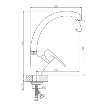Смеситель для кухни Haiba HB4165-2 Хром