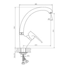Смеситель для кухни Haiba HB4165-2 Хром