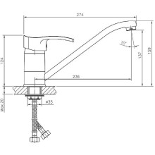 Смеситель для кухни Haiba HB4970 Хром
