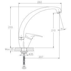 Смеситель для кухни Haiba HB4113-2 Хром