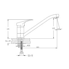 Смеситель для кухни Haiba HB4813 Хром