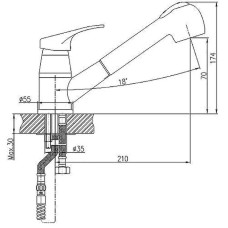 Смеситель для кухни Haiba HB6013 Хром