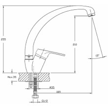 Смеситель для кухни Haiba HB4116 Хром