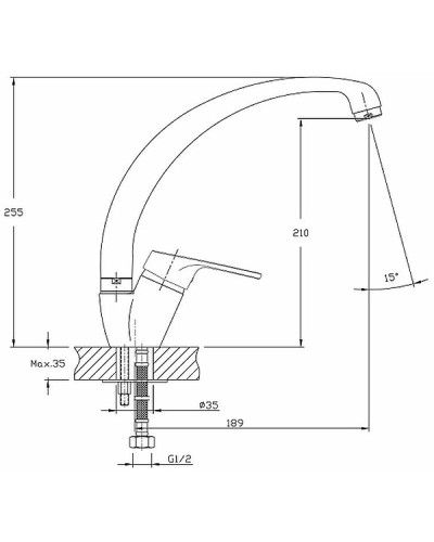 Смеситель для кухни Haiba HB4116 Хром
