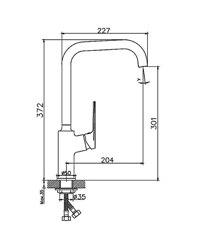 Смеситель для кухни Haiba HB70533-3 Пепельный