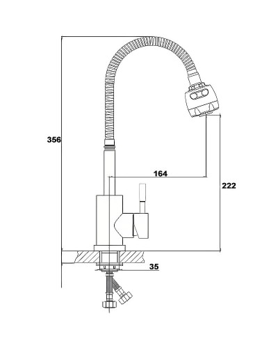 Смеситель для кухни Haiba HB73304 Хром