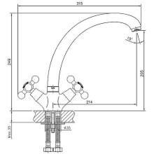 Смеситель для раковины Haiba HB4719-5 Сатин