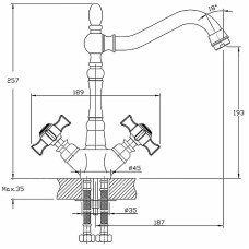 Смеситель для кухни Haiba HB4324 Хром