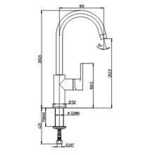Смеситель для кухни Paini Arena 92CR572LL2SFTKM