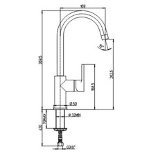 Смеситель для кухни Paini Arena 92CR572LL2SFTKM