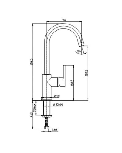 Смеситель для кухни Paini Arena 92CR572LL2SFTKM