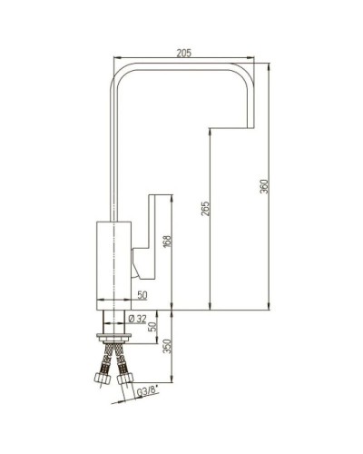 Смеситель для кухни Paini Dax 84CR572R2SKM