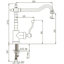 Смеситель для кухни Paini Duomo 88F35722SKM