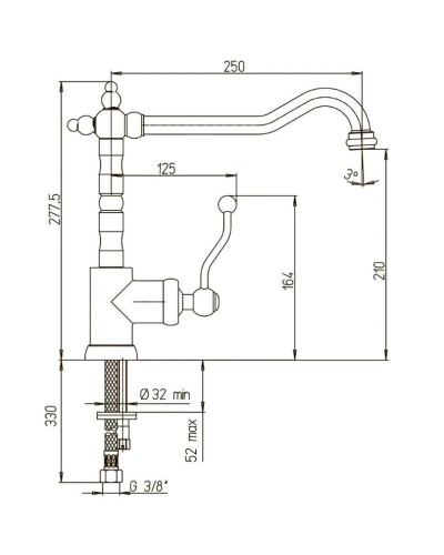 Смеситель для кухни Paini Duomo 88F35722SKM