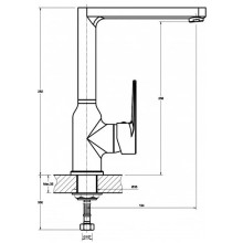Смеситель для кухни Orange Flipo M23-000cr