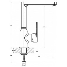 Смеситель для кухни Orange Flipo M23-000cr