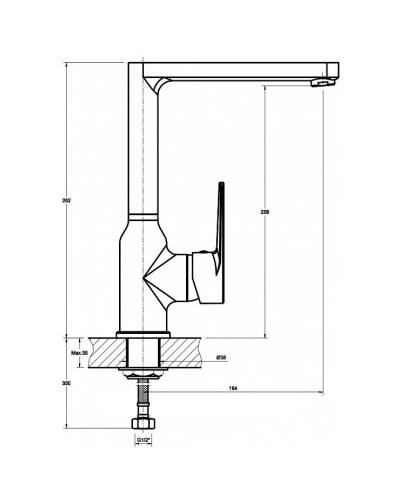 Смеситель для кухни Orange Flipo M23-000cr