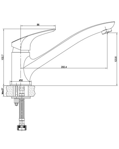 Смеситель для кухни Aquanet Techno SD90885