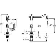 Смеситель для кухни Jacob Delafon Cleo 1889 E24317-VS Матовая сталь