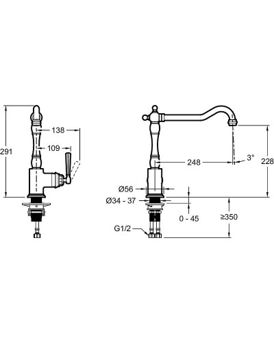 Смеситель для кухни Jacob Delafon Cleo 1889 E24317-VS Матовая сталь