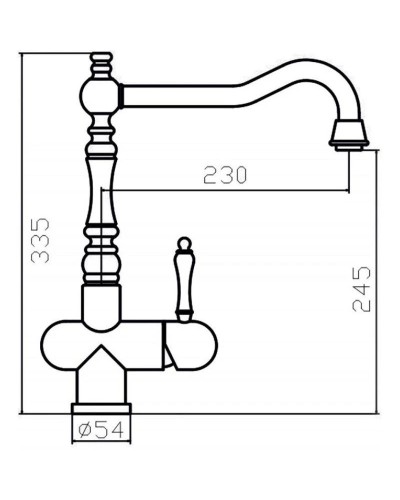 Смеситель для кухни Zorg Inox SZR-1017