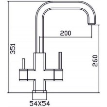 Смеситель для кухни с подключением к фильтру Zorg Inox SZR-1127