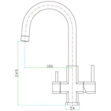 Смеситель для кухни с подключением к фильтру Zorg Inox SZR-1126-FA