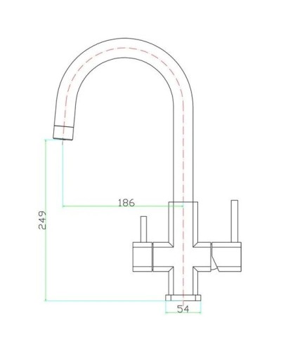 Смеситель для кухни с подключением к фильтру Zorg Inox SZR-1126-FA