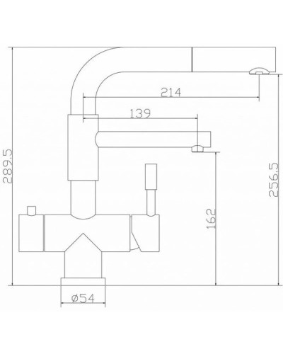 Смеситель для кухни с подключением к фильтру Zorg Inox SZR-1068P-D
